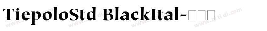 TiepoloStd BlackItal字体转换